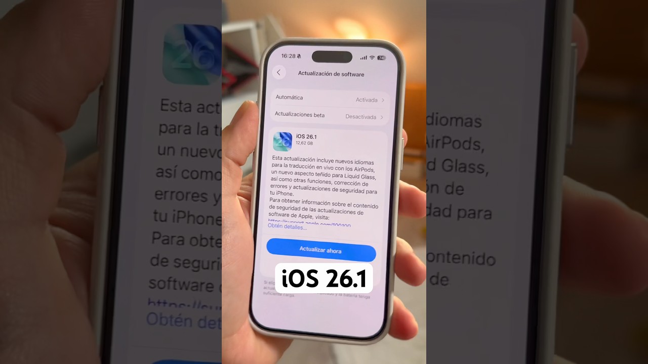 YA SALI&Oacute; iOS 26.1 con estos trucos y novedades!