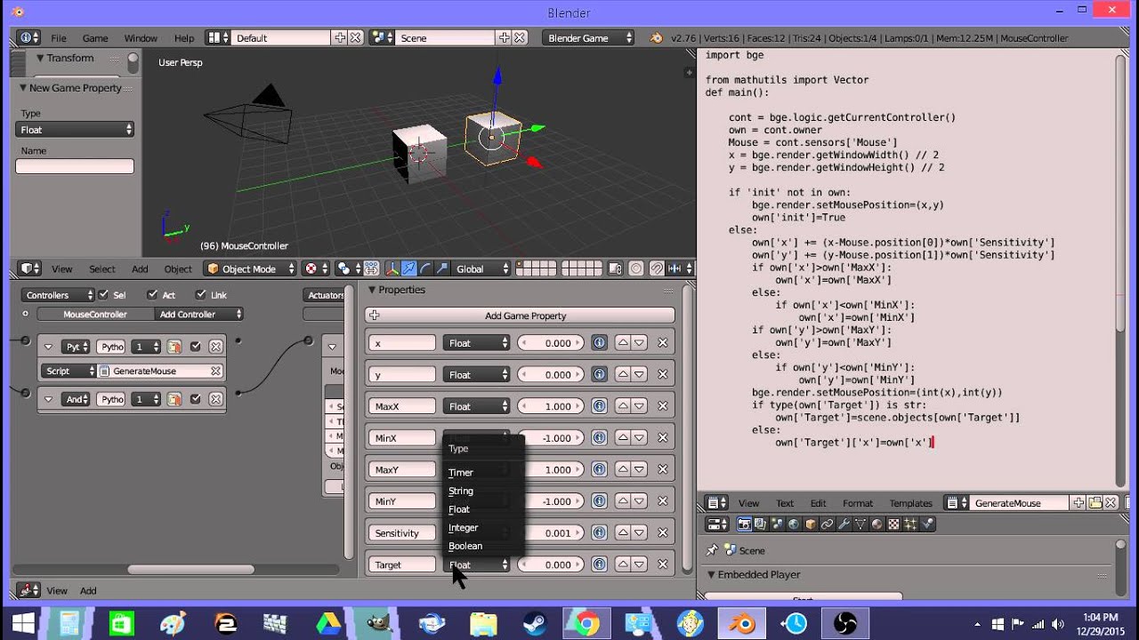 Use simple mouse BGE to make a 3rd person camera mouselook