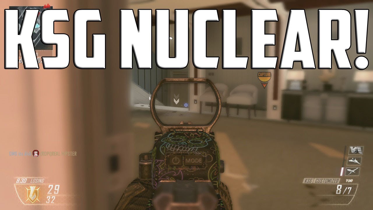 BO2: KSG SHOTGUN NUCLEAR! Black Ops 2 Shotgun Gameplay!