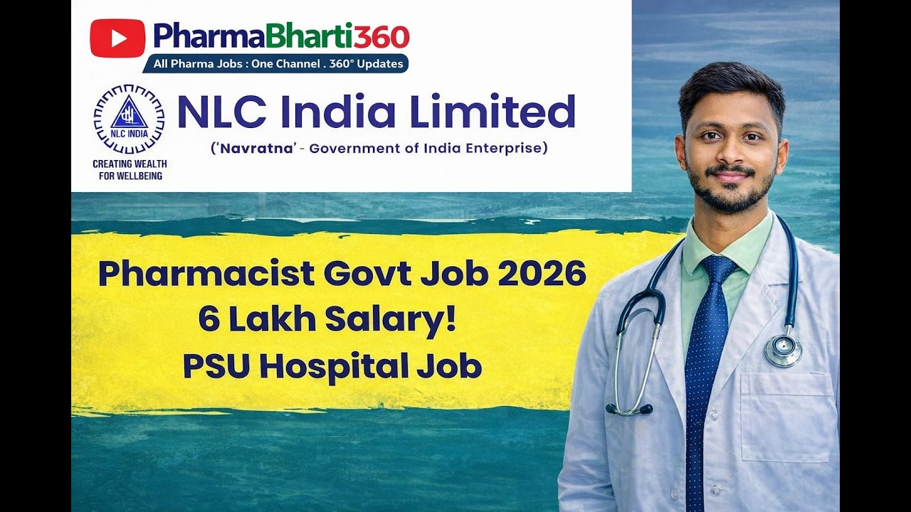 NLC India Limited Pharmacist Recruitment 2026 – ₹6 Lakh Salary | Permanent PSU Job | 15 Vacancies