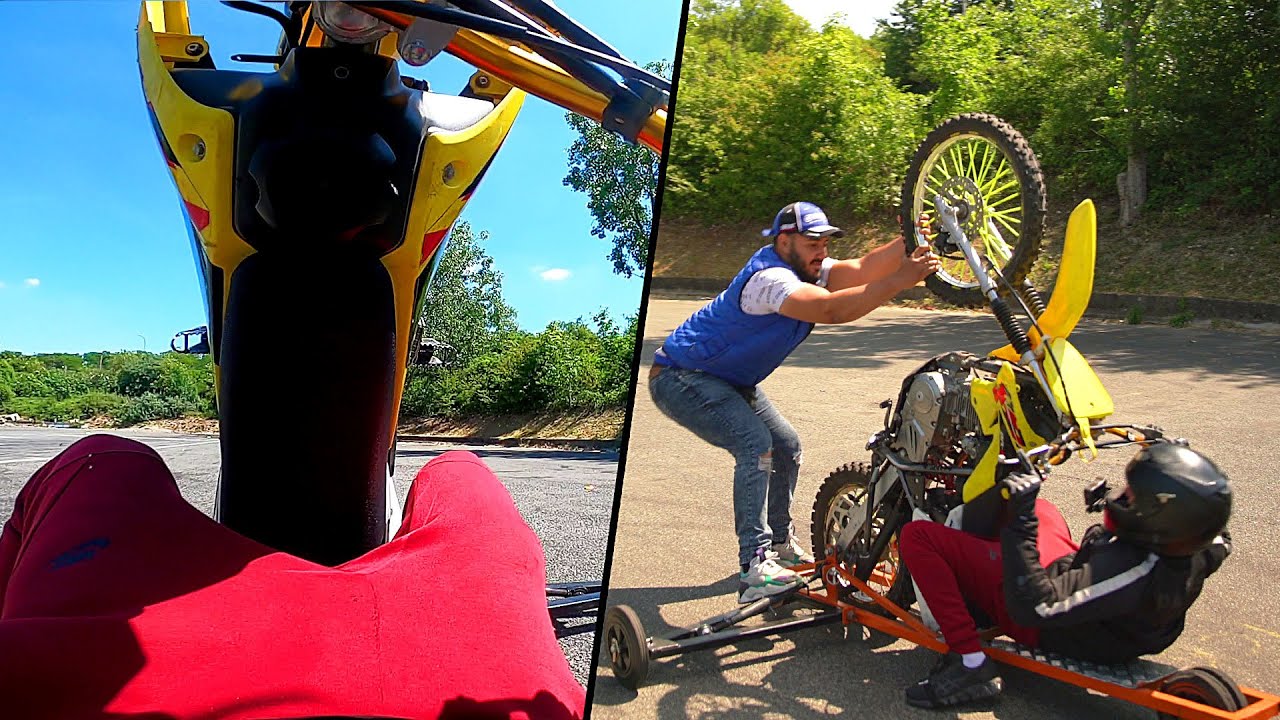 JE TESTE UNE MACHINE À WHEELING ! (DR-Z 125)