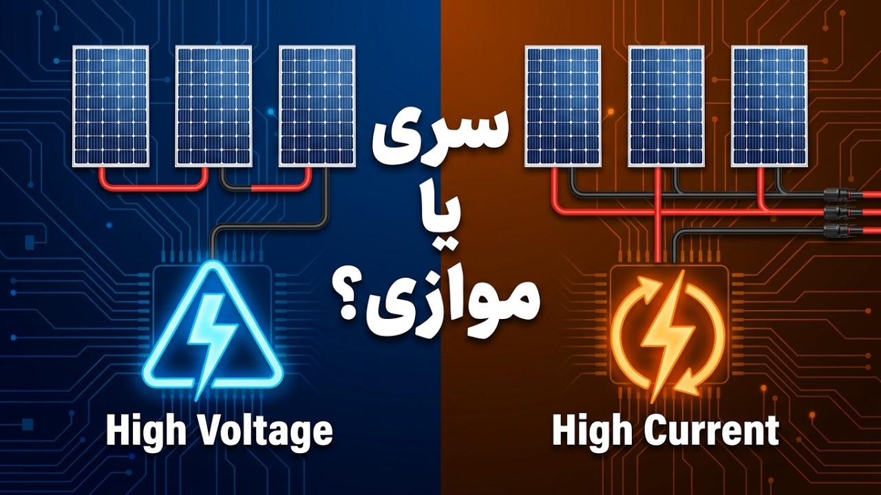 اتصال پنل های خورشیدی به اینورتر خورشیدی