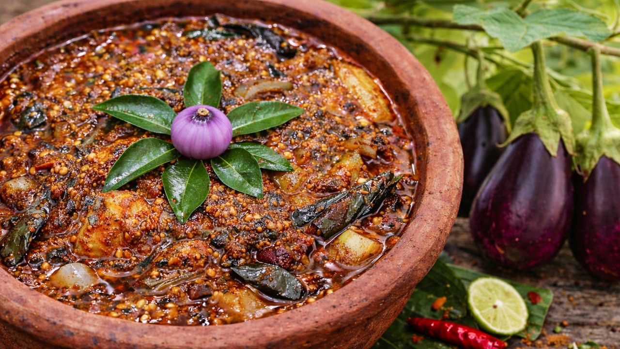Delicious Oil Brinjal Curry | Ennai Kathirikai Kulambu | Vegetarian Recipes | Sithambaram Mess