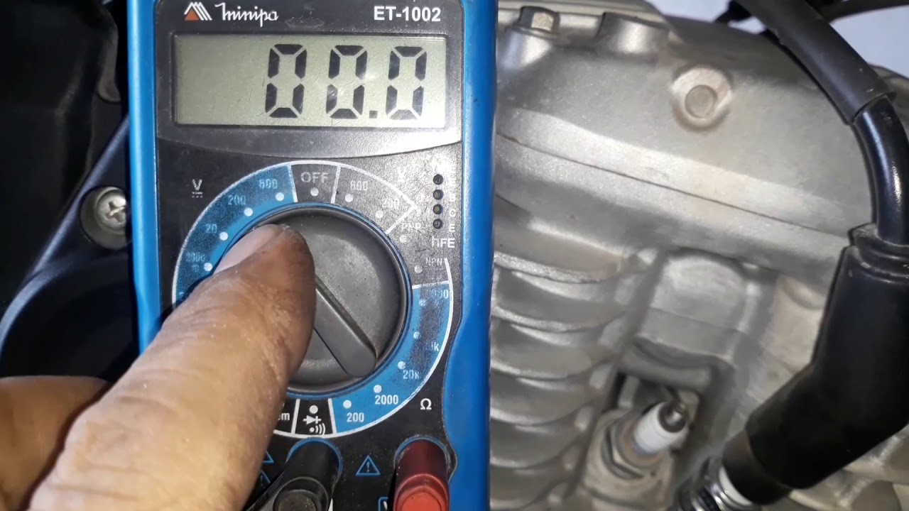 Teste de pico de voltagem da bobina de ignição da NXR 150 BROS ESDD 2019