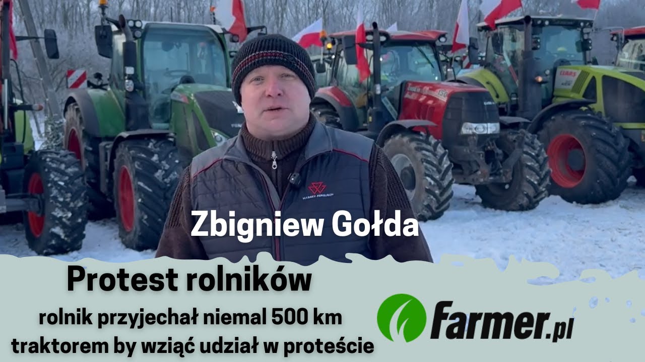 Rolnik przejechał niemal 500 km traktorem, by wziąć udział w proteście - 9.01.2026