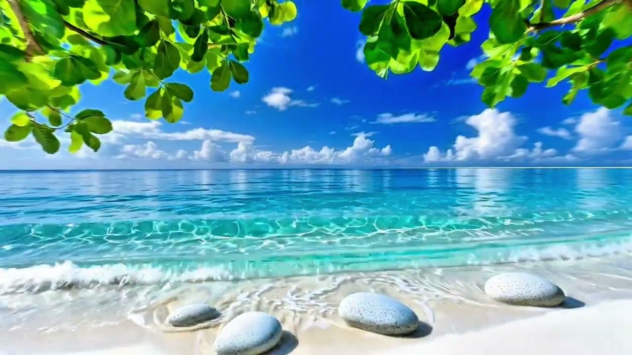 Maldives 4K TV Screensaver &bull; Relaxing Ocean Waves & Deep Ambient Music