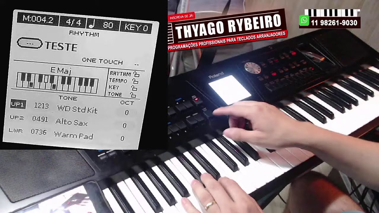 #TUTORIAL COMO CRIAR UM RITMO NO  ROLAND BK5  By Thyago Rybeiro