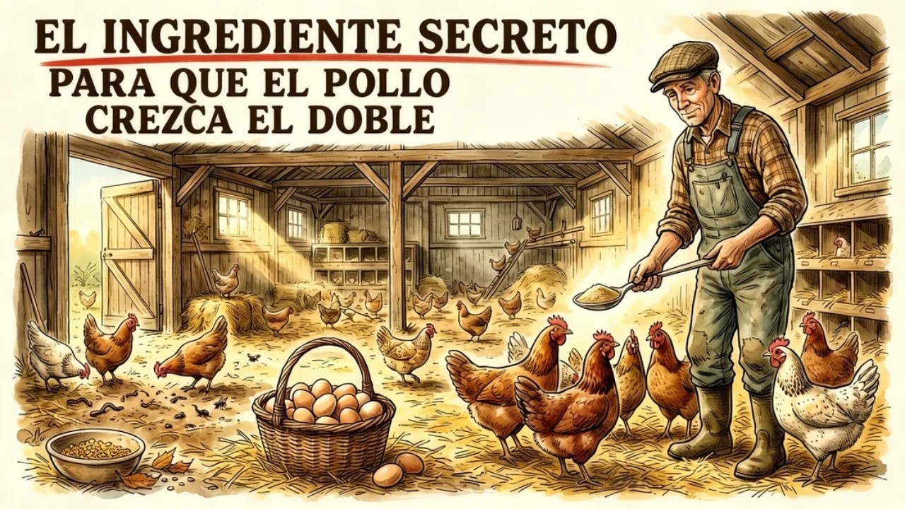 ¿Lo que usan en Suiza? Mis gallinas crecieron el doble con solo una pizca de este ingrediente