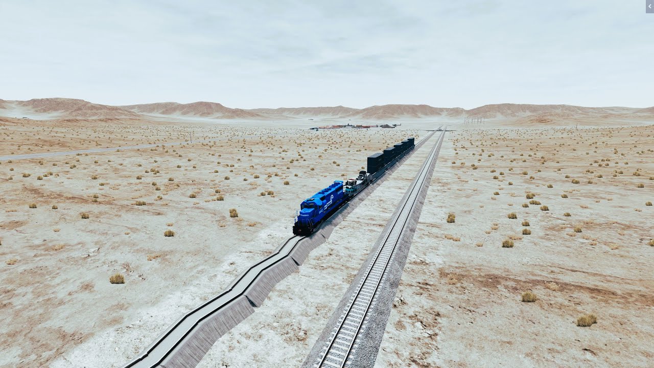 Train vs Zig Zag Tracks |@beamng