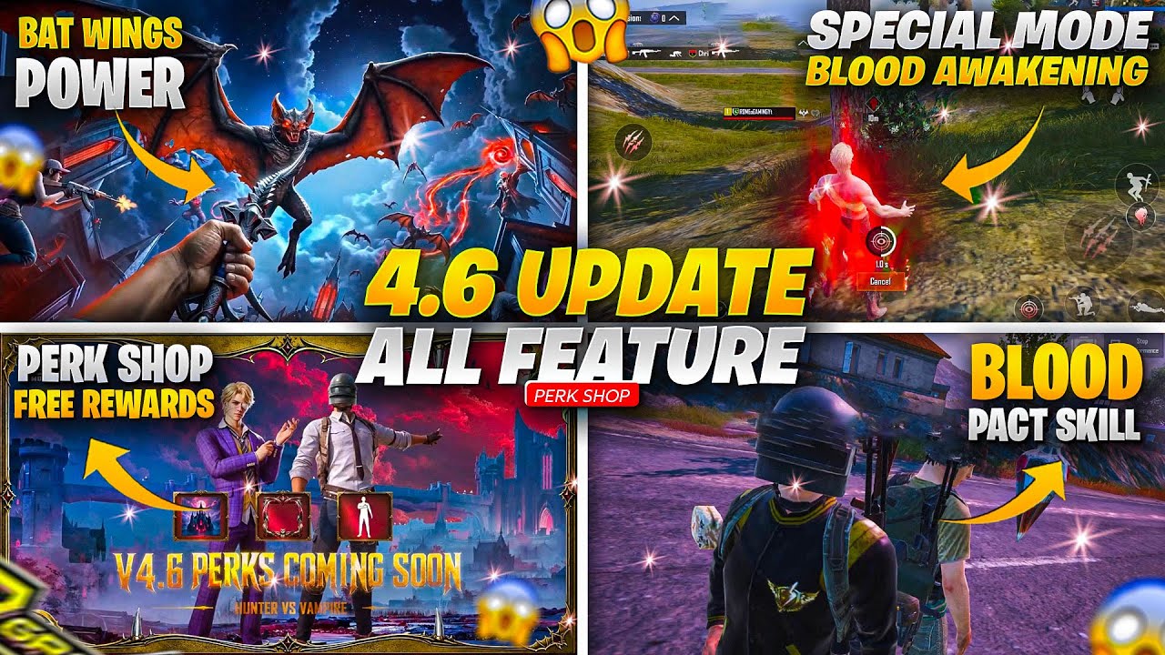 4 6 update Is Here | Perk Shop 4.6 | New Features & Powers | Update Free Rewards | PUBGM 