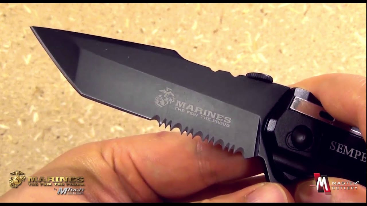 US Marines by Mtech USA M-1002TS Tactical Spring Assisted Folding Knife Product Video