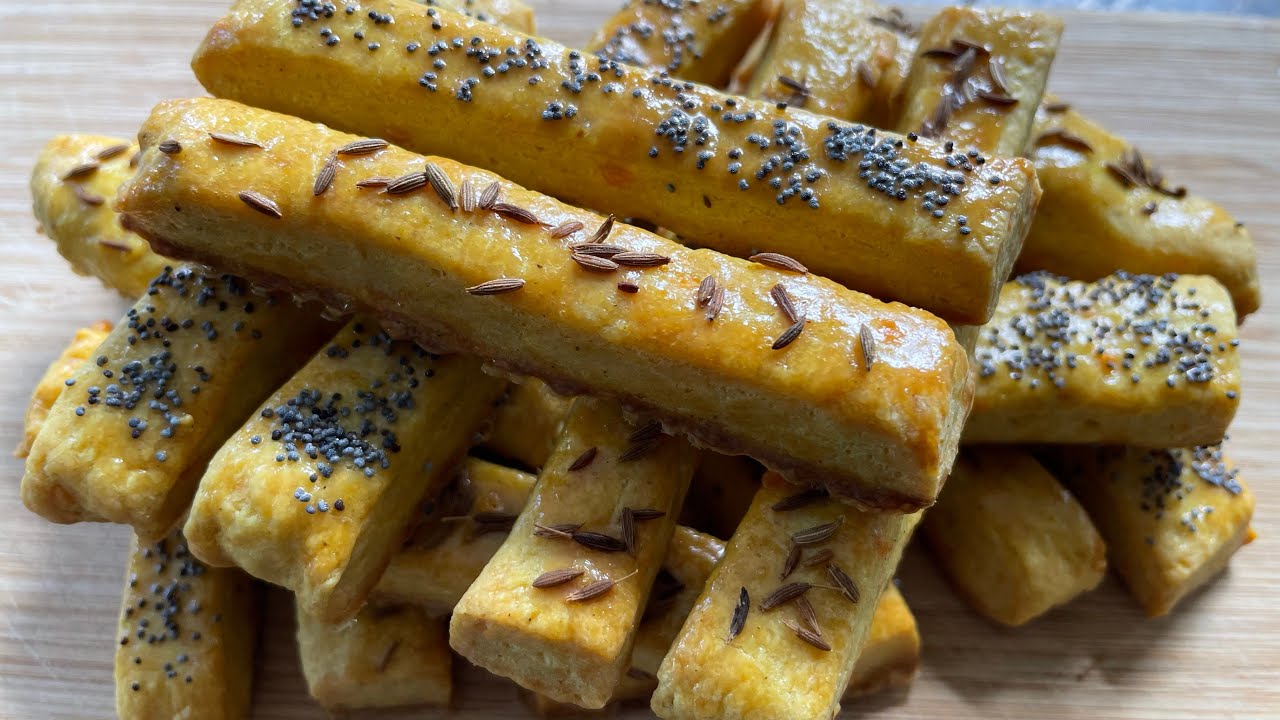 Home made cheese straws/ party bites