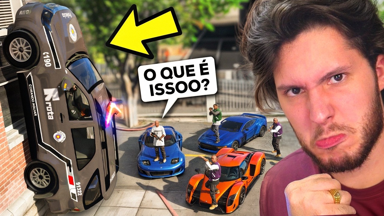 Jogando com uma VIATURA que SOBE PAREDE!! ( GTA 5 RP)