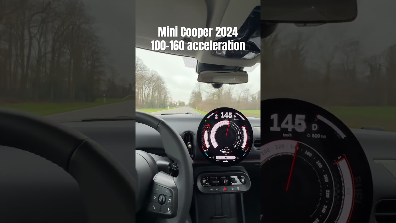 New Mini Cooper 2024 100-160 acceleration. Разгон Mini #minicooper #minicooper2024 #acceleration
