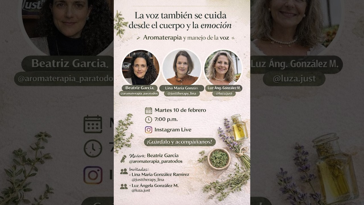 AROMATERAPIA Y MANEJO DE LA VOZ. La voz se cuida desde el cuerpo y desde la emoción.
