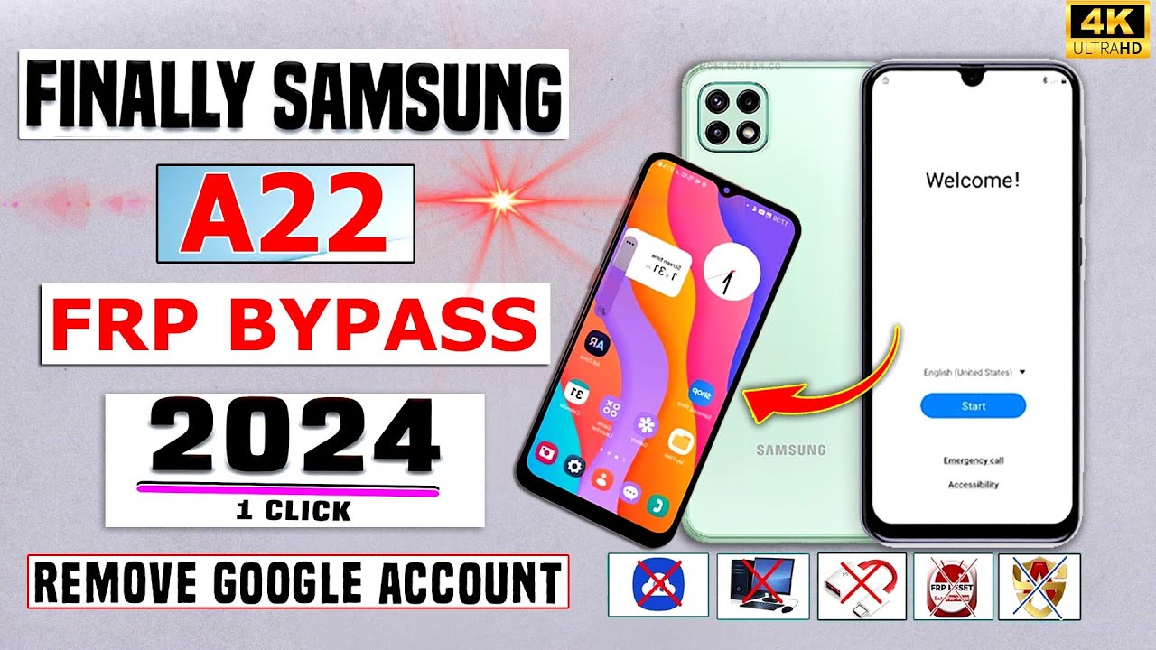 Without Pc💯2024 || Samsung Galaxy A22 FRP Bypass Android 13 Without Computer ✅ Remove Google Account