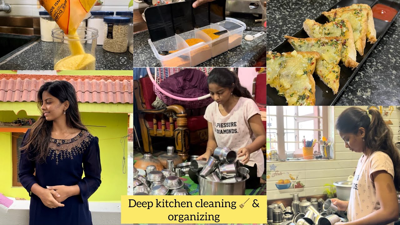 Vlog#17 Why do we have so much vessels😇Kitchen deep cleaning🧹🤩||Tomato dosa recipe #diml #shorts