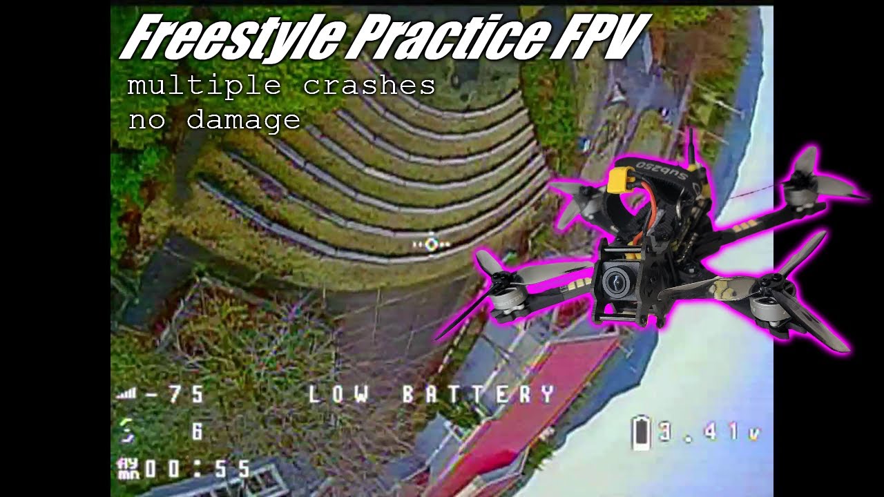 Freestyle FPV Practice // Multiple Crashes // No Damage....Yet