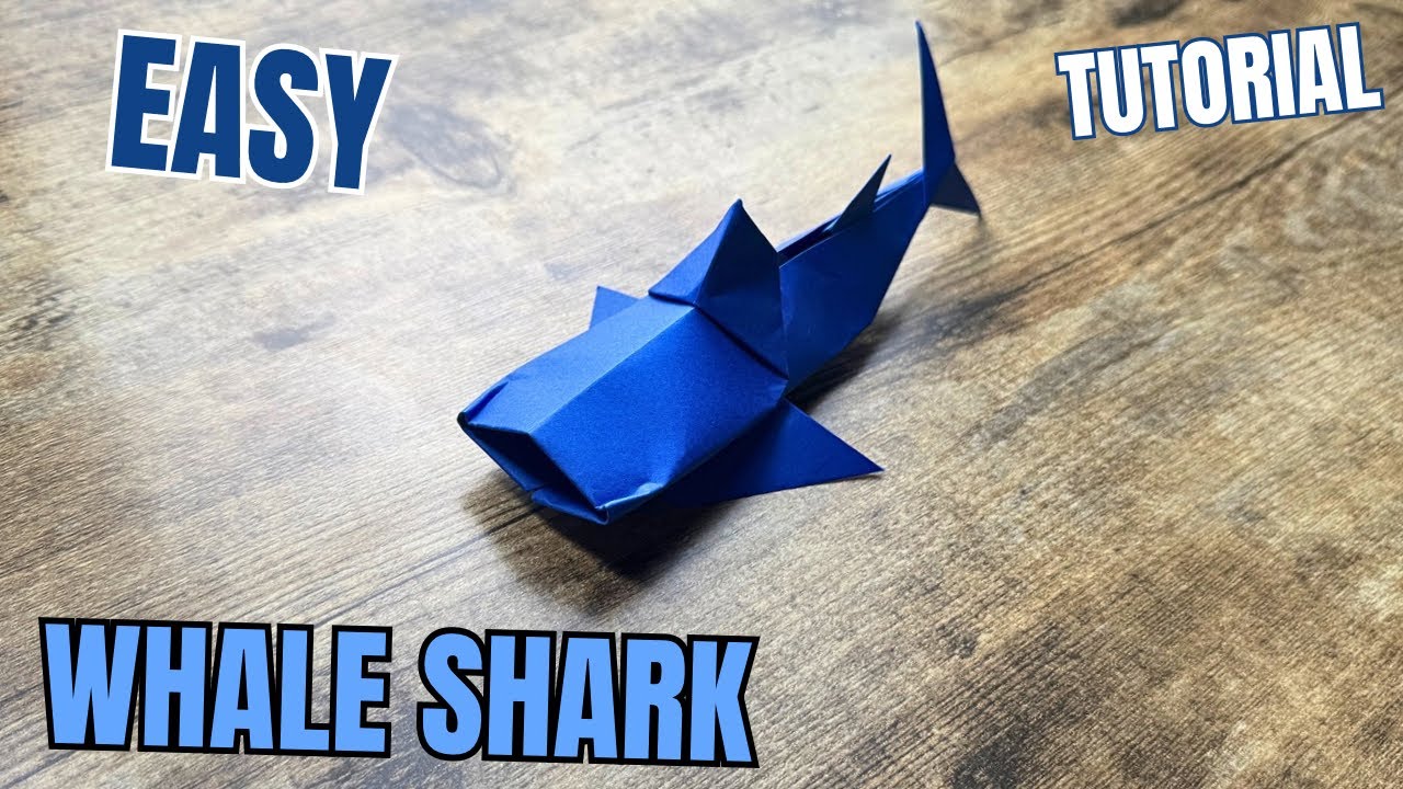 HOW TO MAKE A PAPER WHALE SHARK | ORIGAMI WHALE SHARK TUTORIAL STEP BY STEP