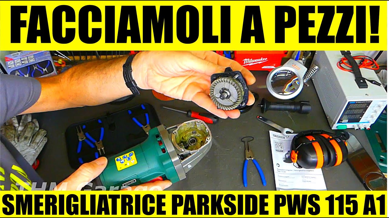 Smerigliatrice angolare Parkside pws 115 A1 750W 115mm flex moletta frullino flessibile. SMONTATA