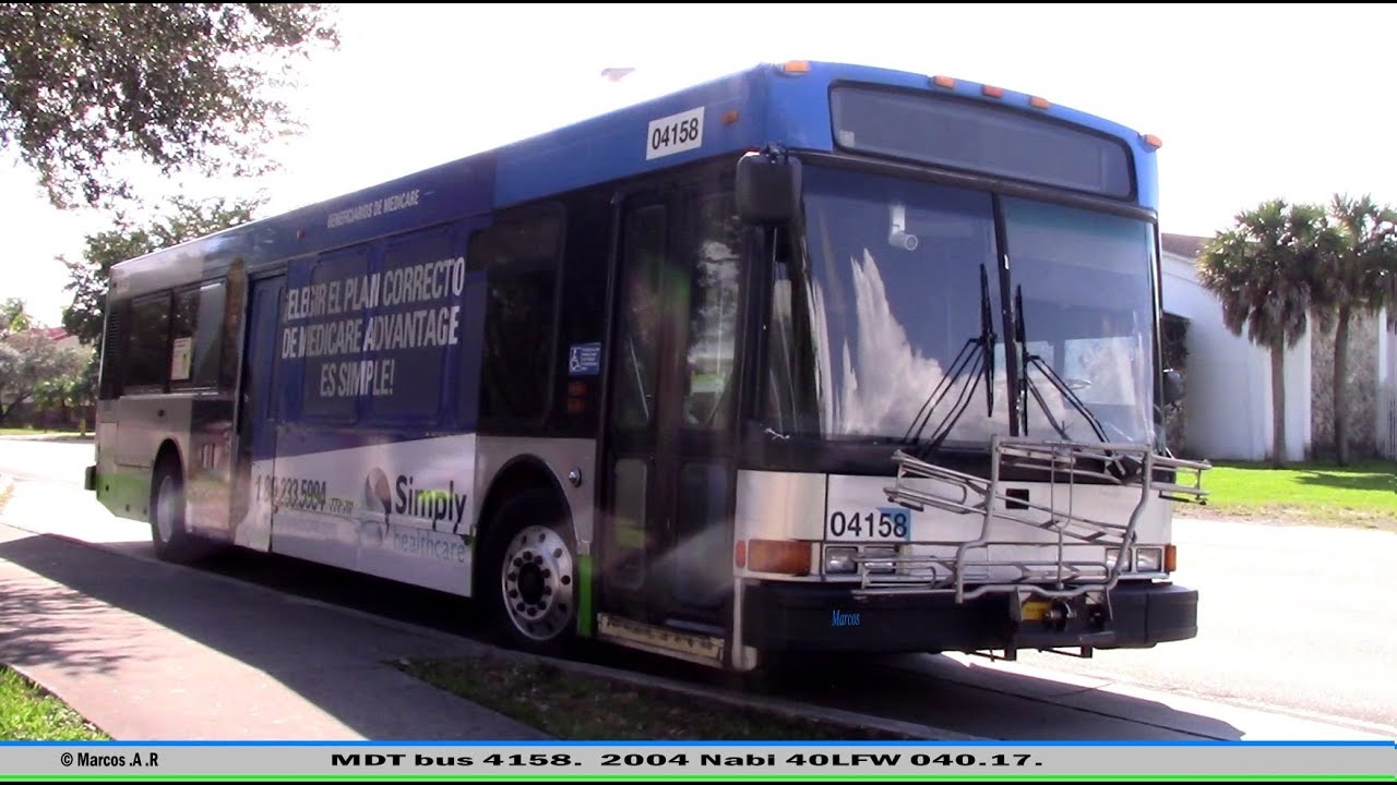 Bus ride on board Miami Dade Transit bus 4158.   2004 Nabi 40LFW 040 17