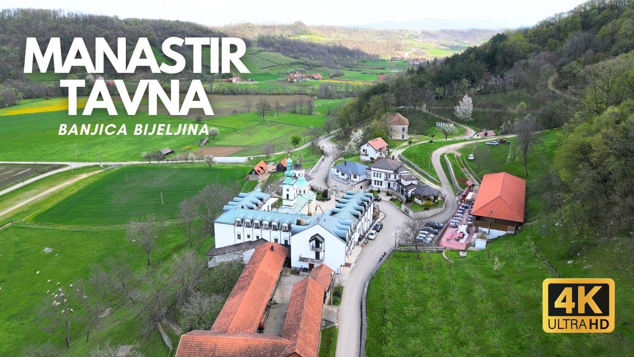 Manastir Tavna Banjica Bijeljina 4K Pješačka Tura i Dron Snimak Walking Tour April 2025