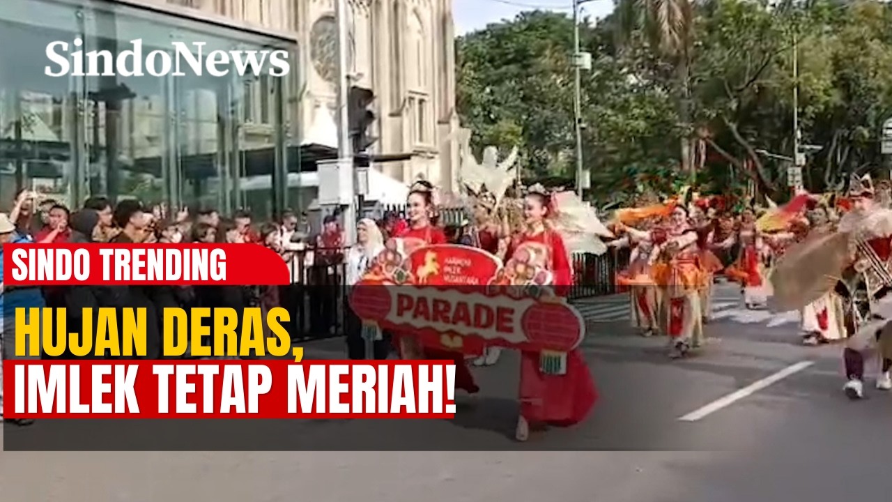 Meriah! Parade Imlek Nusantara di Jakarta Diserbu Warga Walau Hujan