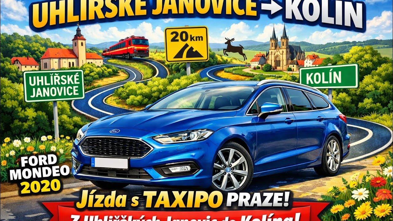 🛣️ Uhlířské Janovice → Kolín | Klidná jízda středočeskou krajinou | Relaxing Czech drive 🇨🇿