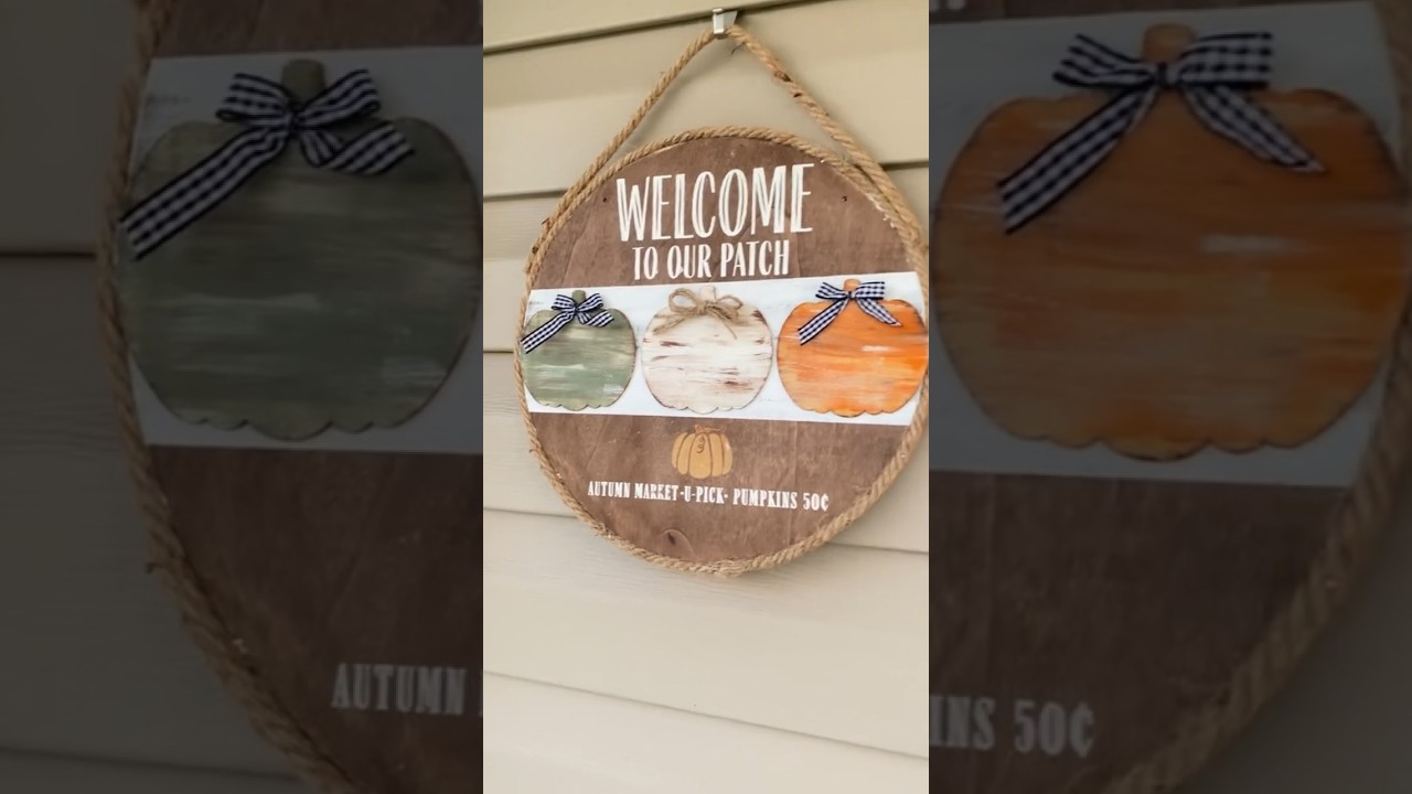 HIGH END DIY DOLLAR TREE FALL SIGN #shorts #homedecor #dollartree
