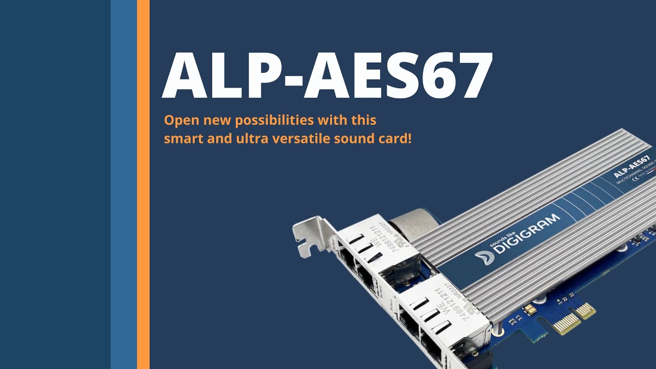 ALP-AES67: AES67, Ravenna, SMPTE ST 2110-30 / ST2022-7 PCIe SOUND CARD