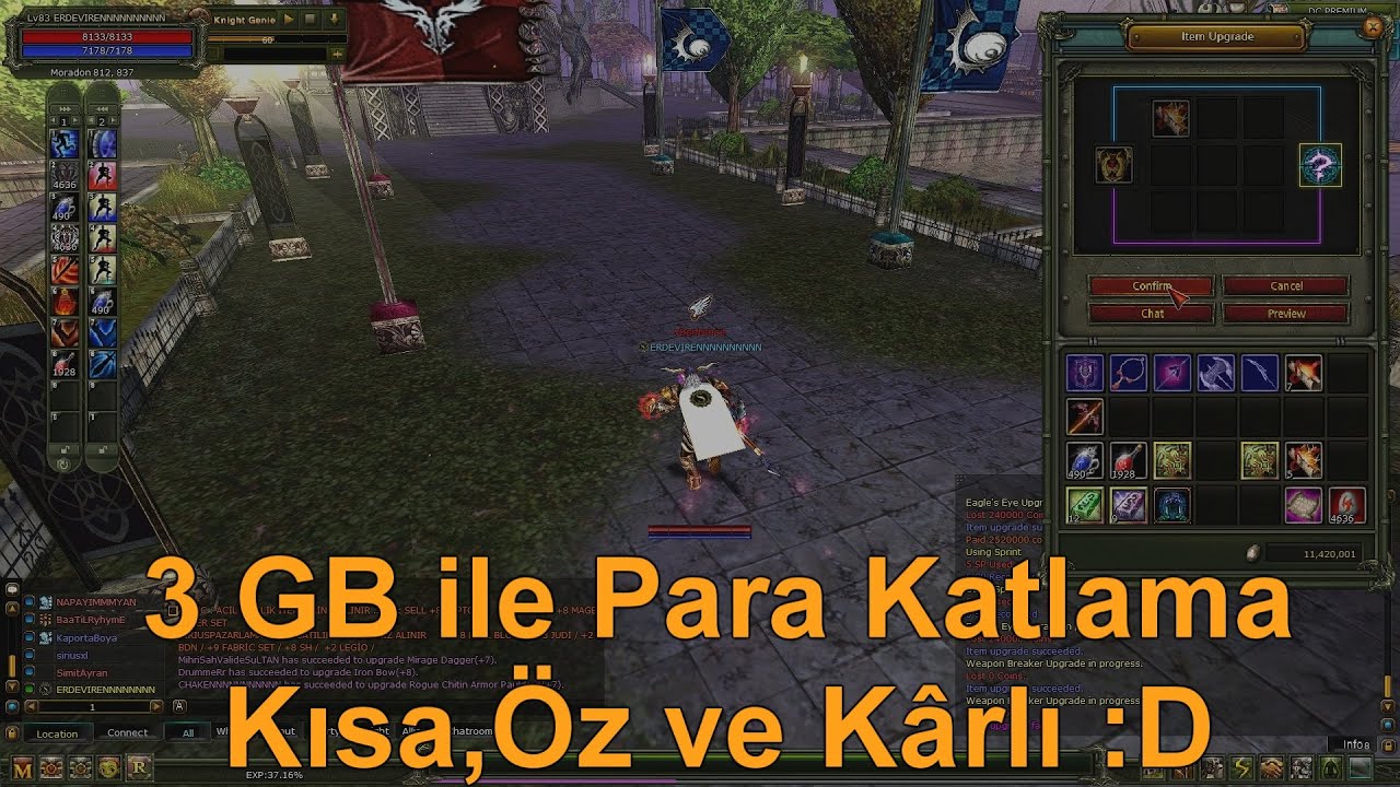3 GB ile Para Katlama | Kısa,Öz ve Kârlı :D | Sirius | Knight Online