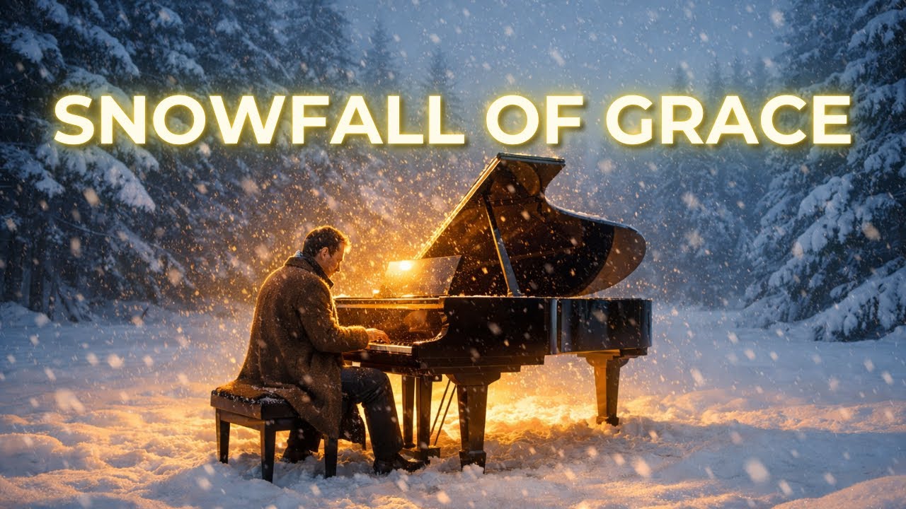 Snowfall of Grace (Official Lyric Video) | Relaxing Christian Jazz for Peace & Hope