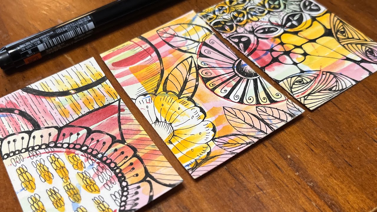 Easy Watercolor Flower Doodles!