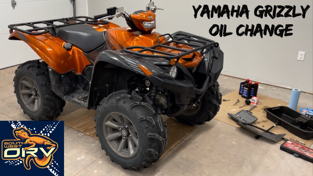 Yamaha Grizzly 700 — первая замена масла (Видео №3)