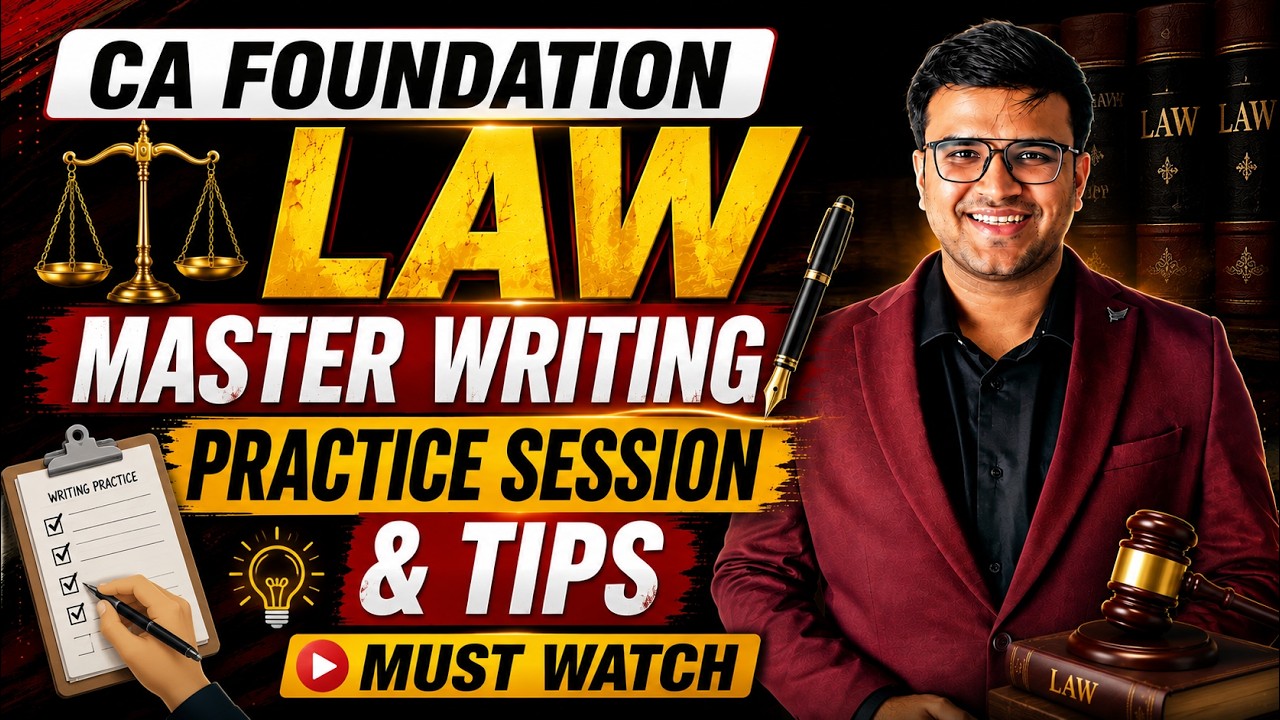 CA Foundation Law Sept 26 - Master Writing practice session | Presentation Tips | Indresh Gandhi