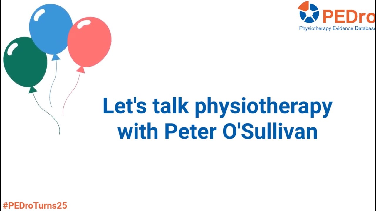 Let's talk physiotherapy with Prof Peter O'Sullivan