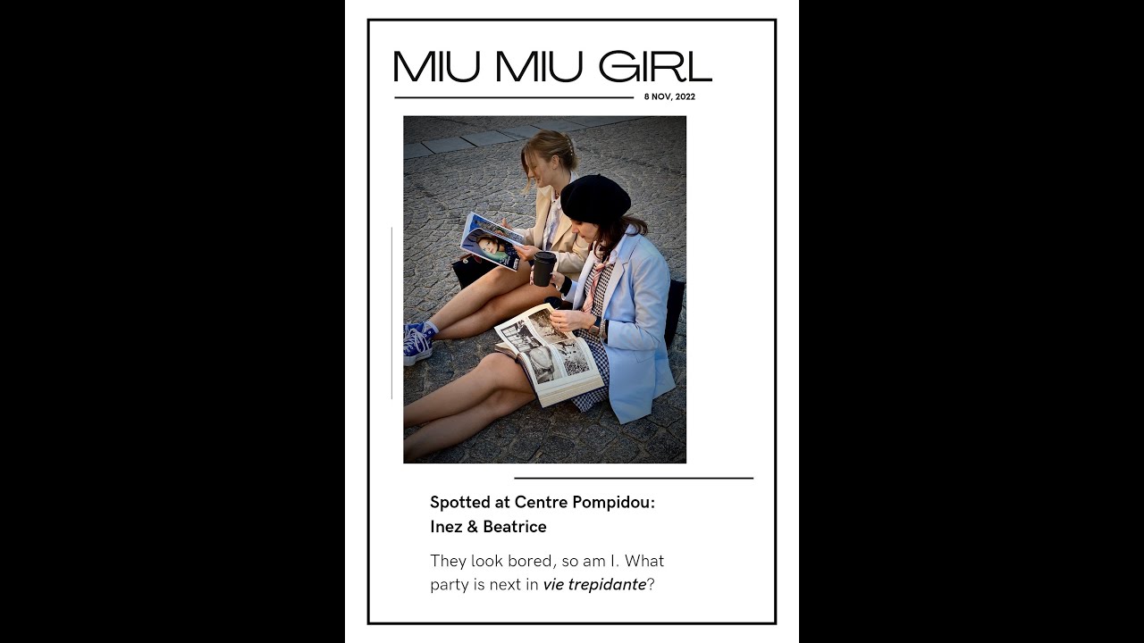 Vie Trepidante - Miu Miu (school project Sup de Pub)