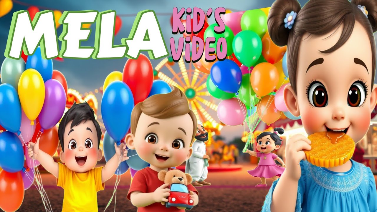 🎶 जलेबी और गुब्बारे 🎈 | क्यूट बच्चों का मेला सॉन्ग | Kids Cartoon 3D Song