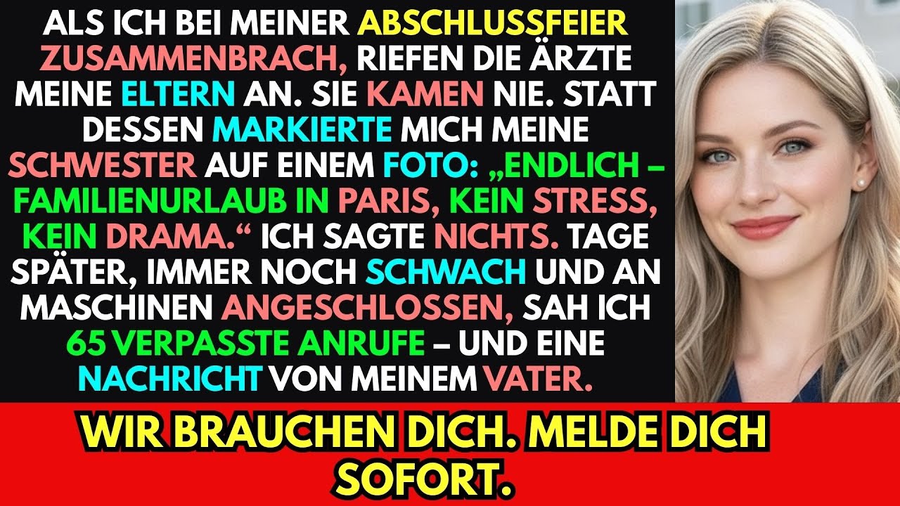 Als ich bei meiner Abschlussfeier zusammenbrach riefen die Ärzte Eltern an – nur mein Großvater kam.