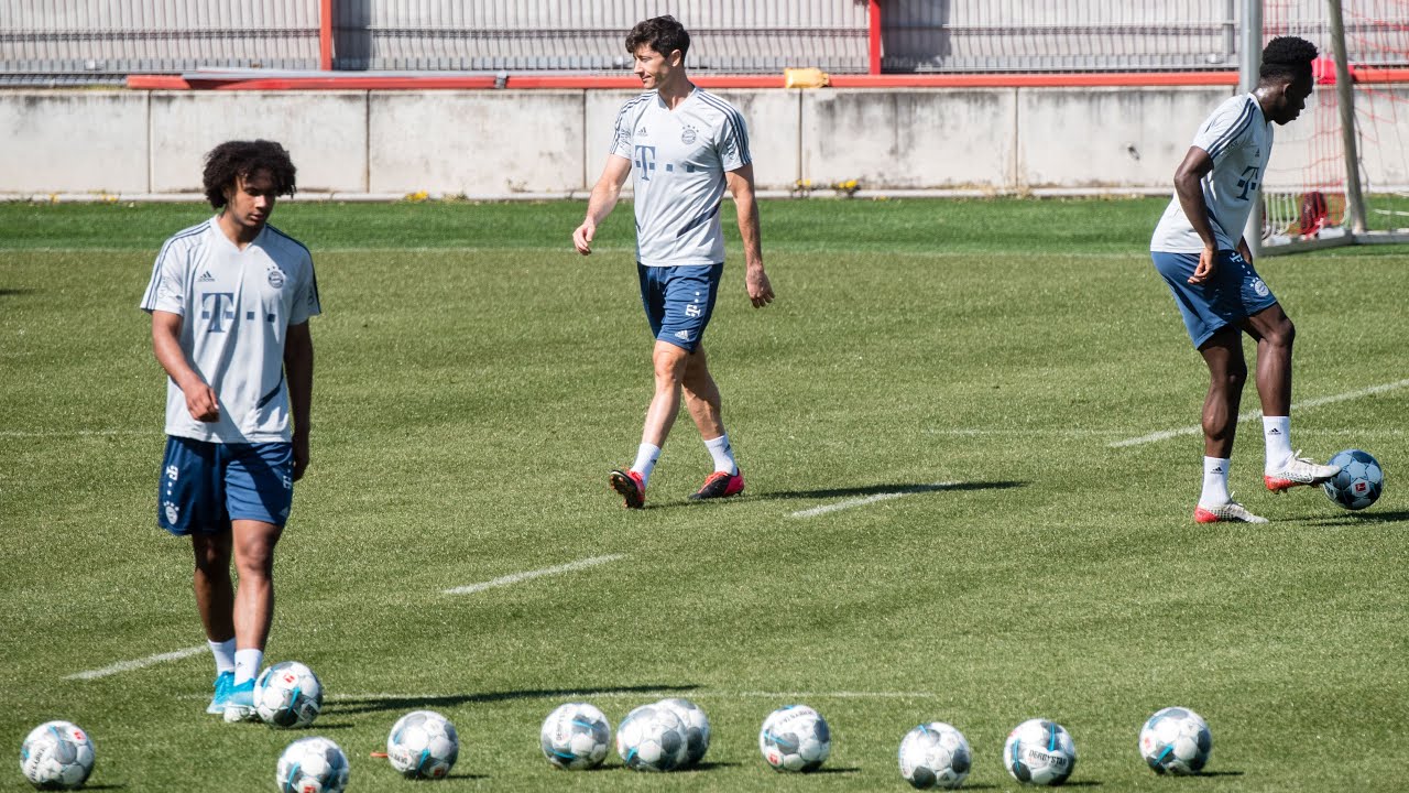 Fu&szlig;ball w&auml;hrend Coronakrise: Der FC Bayern M&uuml;nchen trainiert wieder in Kleingruppen