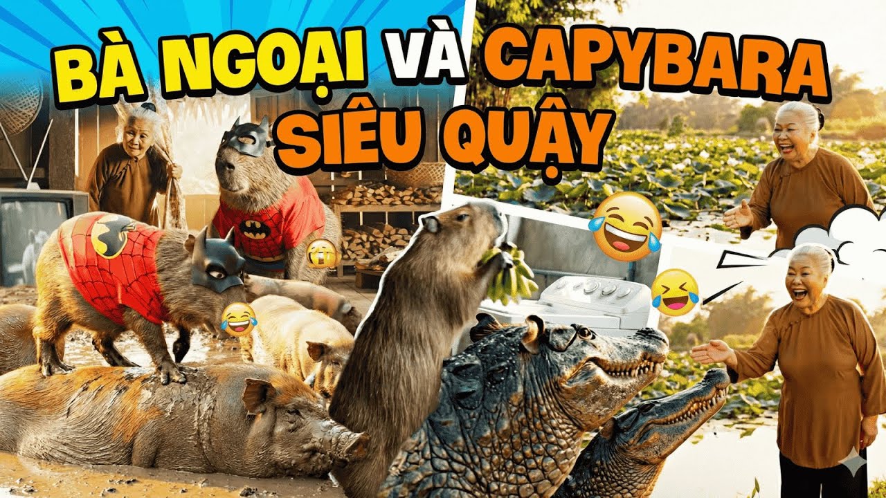 Bà Ngoại Và Chú Capybara siêu quậy #capybara #funny