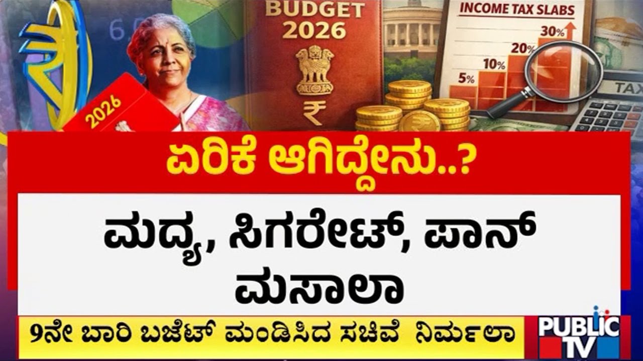 Nirmala Sitharaman Presented 9th Budget; No Changes In Income Tax Slab | Public TV