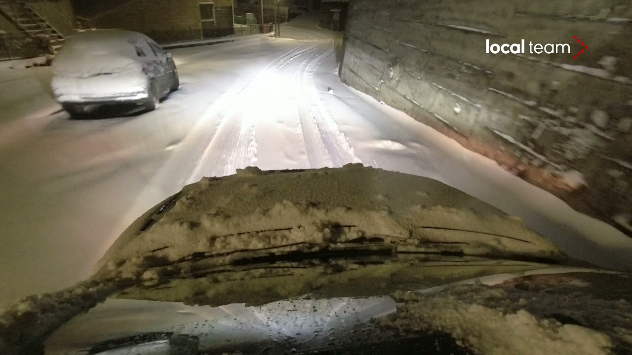Floresta, copiosa nevicata : immagini dalla camera car