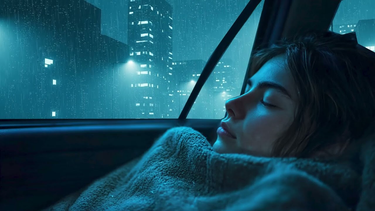 Deep Sleep Rain Sounds: 3 Hours Cozy Car Ambience at Night, City Rain, No Music, Relaxation