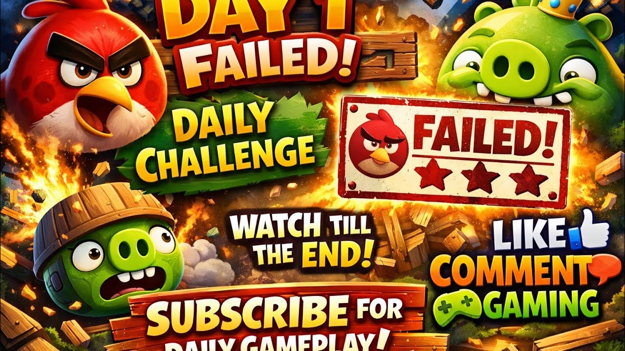 Day 1 of Daily Challenge in Angry birds. Starting with failure 😢#dailychallenge #cometgaming