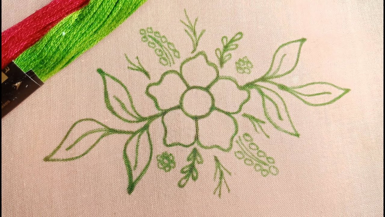 All over Design New Stitch by Hand Embroidery-61,Bordado a mano,all over flower Design for Dress