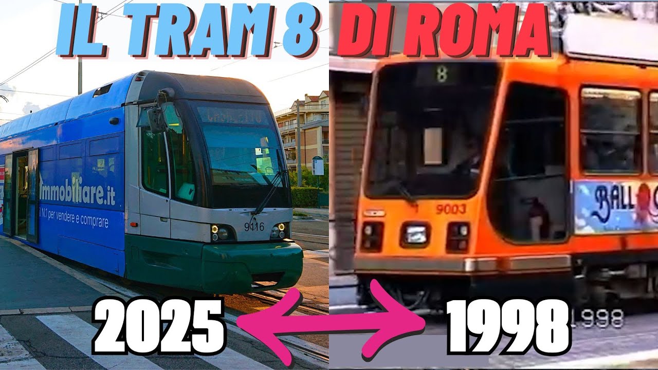 La linea Tranviaria 8 di Roma e i tram Cityway Fiat - Tram 8 Roma