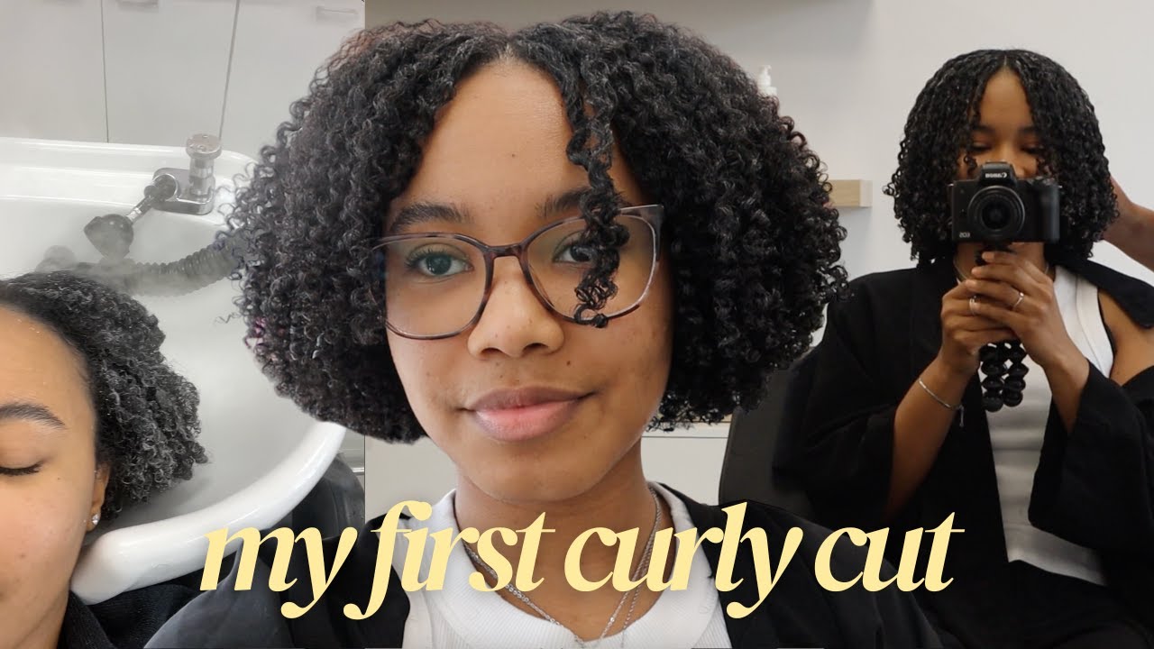 curly haircut vlog 💇🏽‍♀️ my first natural hair salon experience