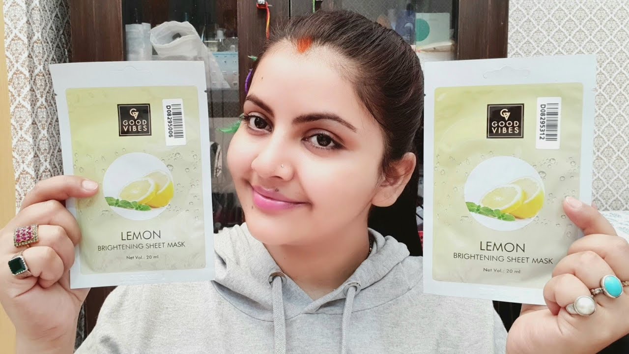 Good vibes lemon brightening sheet mask review & demo | skin brightening skincare | RARA