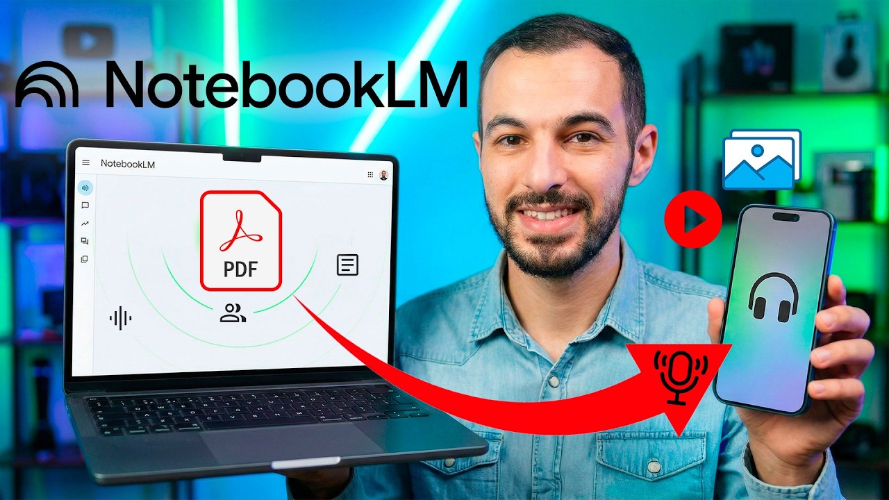 NotebookLM : Créer du contenu (Vidéo, Image, Audio) à partir d'un PDF.